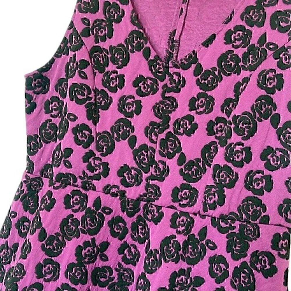 Torrid Women's Purple Floral Hi-Lo Peplum Sleeveless Blouse size 2 - Picture 7 of 8